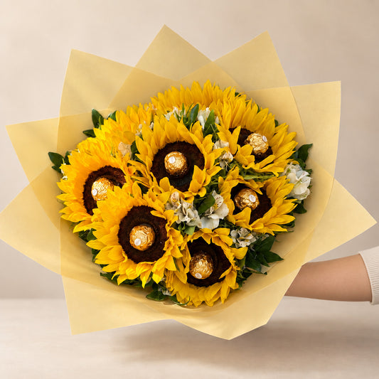 Ramo Ferrero Rocher de Girasoles